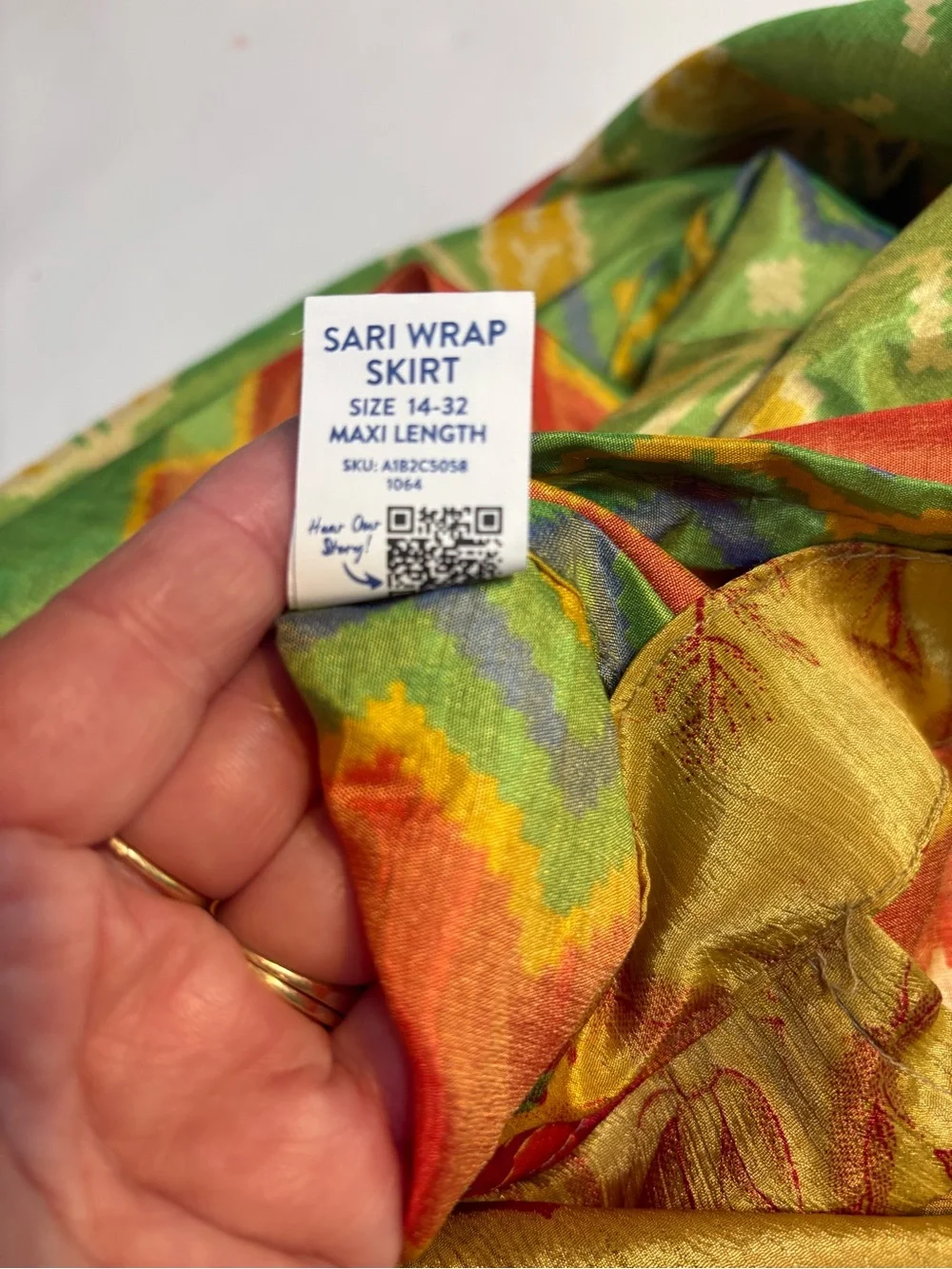 Darn Good Sari Wrap Boho Maxi Skirt